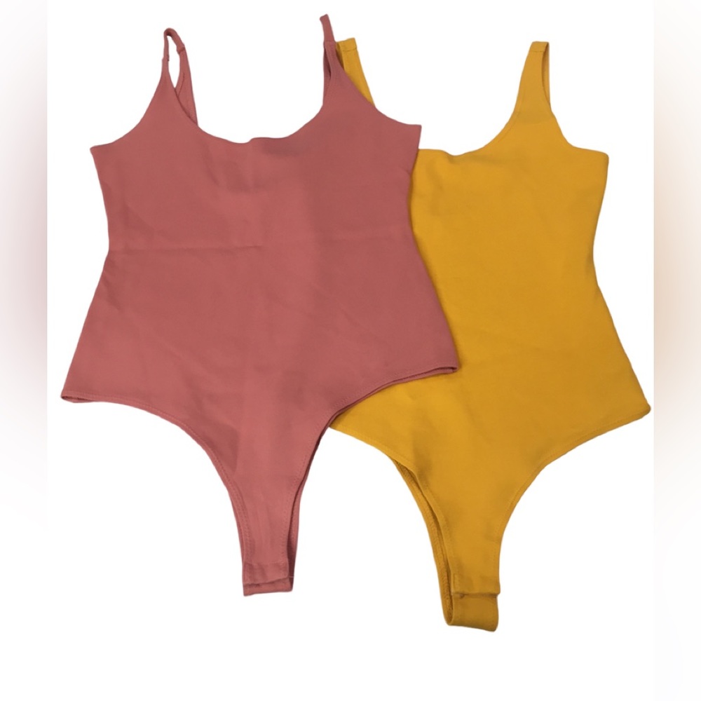 Pair of low back bodysuits sz Medium